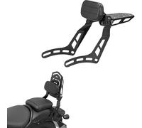 KEMIMOTO Sissy Bar con portaequipajes plegable compatible con Rebel | Compatible con CMX 500 300 2017-2026, almohadilla trasera para respaldo de pasajeros, barra trasera de motocicleta