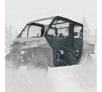 KEMIMOTO Soft Cab Enclosure Doors with Open Slot for Side Mirrors Compatible with Can Am Defender Max HD 7/8/9/10 DSP XT XMR 2017-2024 Upgrade Zipper Water-resistant Full Windshield Panel Accessories