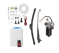 Kemimoto UTV Windshield Washer Pump Kit with 12V Windshield Wiper Motor Kit Compatible with Polaris RZR Ranger General Can Am X3 Defender Commander Golf Cart