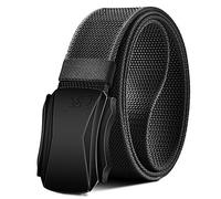 KEMISANT Cinturón Hombres, Cinturones Estilo Nailon Alta Resistencia para el Ejército de Entrenamiento de Caza(Gris Oscuro,115cm/34-38" Cintura ajuste)