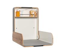 KEMMLIT Pamplona Timkid Kawaform Midi - Cambiador plegable para pared, madera moldeada, color blanco, incluye cambiador