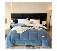 KemNet Edredón de Invierno de Terciopelo de Cordero, Manta Cálido De Terciopelo De Franela y Borreguito, Manta Cama Matrimonio y Sofá de Invierno, Manta Cama Invierno,Gray,150x200cm(2kg)