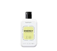 Kemon - Champú energético a base de ginseng y cafeína, limpia suavemente y elimina las impurezas, promueve un crecimiento sano y vigoroso, 250 ml