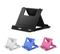 Kemoxan Paquete de 4 soportes portátiles para teléfono celular para escritorio, soporte plegable de bolsillo, soporte universal ajustable para teléfono móvil de escritorio, compatible con iPhone,