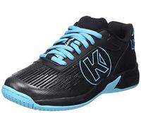 Kempa Attack 2.0 Junior, Zapatilla de Balonmano, Negro/Aqua, 28 EU