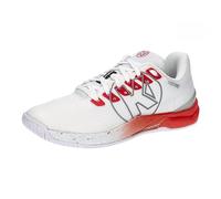Kempa Attack Pro 2.0 Women, Zapatillas de Balonmano, Calzado Deportivo Mujer, Blanco/Rojo, 37.5 EU