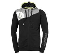 Kempa Core 2.0 Hood Chaqueta, Hombre, Negro/Gris Oscuro Mezcla, S