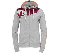 Kempa Core 2.0 Hood Jacket Women Chaqueta De Balonmano Corte Mujer, Mujer, Gris Oscuro Mezcla/Rojo o, XXL