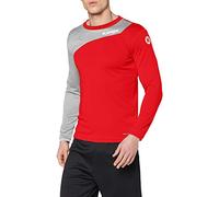 Kempa Core 2.0 Longsleeve Camiseta M/L De Entrenamiento De Balonmano, Hombre, Rojo/Gris Oscuro Mezcla, XXL