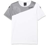 Kempa Core 2.0 Shirt Camiseta De Juego De Balonmano, Hombre, Blanco/Gris Oscuro Mezcla, 116