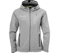 Kempa Core 2.0 Softshell Chaqueta con Capucha y Bolsillos, Mujer, Gris Oscuro Mezcla, XXL