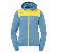 Kempa Emotion 2.0 Hood Jacket Women Sudadera, Mujer, dove blue/lime yellow, M