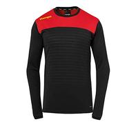 Kempa Emotion 2.0 Longsleeve Camiseta M/L De Entrenamiento De Balonmano, Hombre, Negro/Rojo/Amarillo, XXL