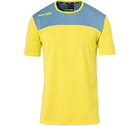 Kempa Emotion 2.0 Shirt Camiseta de Juego, Hombre, Lima Amarillo/Dove Azul, 128