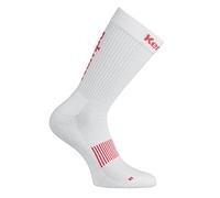 Kempa Logo Classic Calcetines, Sin género, Blanco/Rojo, 36-40