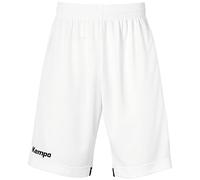 Kempa Player Long Shorts, Pantalón Corto Unisex Bebé, Blanco/negro, 10 Años