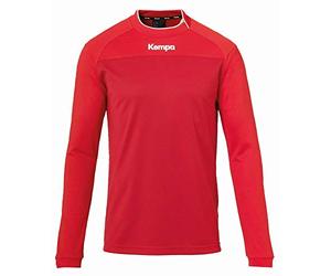 Kempa Prime Longsleeve Camiseta De Balonmano Cuello Asimétrico, Hombre, Rojo Chili/Rojo, XXL
