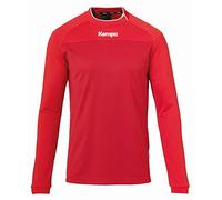 Kempa Prime Longsleeve Camiseta De Balonmano Cuello Asimétrico, Hombre, Rojo Chili/Rojo, XXXL