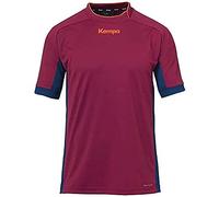 Kempa Prime Shirt Camiseta De Balonmano Cuello Asimétrico para Hombre, Hombre, Rojo Oscuro/Azul Deep, 128