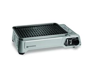 Kemper - Barbacoa de gas portátil de 1,9 kW con placa antiadherente Compacta para mesas de balcones, terrazas, camping