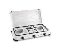 Kemper Group 104982 Mesa Encimera de gas Blanco hobs - Placa (Mesa, Encimera de gas, Acero inoxidable, Blanco, 3000 W, Giratorio)