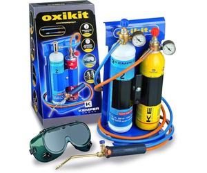KEMPER - Soplete BI Gas Profesional OXYKIT 3300°C con reductores de gas manómetros +2 puntas Kit completo Soldadura y Soldadura
