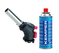 Kemper - Soplete de gas multiusos Soldadura Soldadura Cocina + Cartucho de gas butano 227 gr