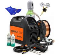 Kemppi MIG/MAG Soldadora 200 A Inverter Minarc M 223P Auto Incluye Botella de gas 8L MIX llena, 5 kg SG2 alambre 0,8 mm, reductor de presión, juego de accesorios para taller y garaje Paquete