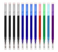 KEMUZ 12 Minas De Repuesto Borrables, Mina De Gel De 0,7 Mm Para Pilot Frixion Ball & Clicker & Eberhard Faber, Mina De Repuesto Para Bolígrafo De Gel Borrable, 400 M Longitud Escritura (Multicolor)