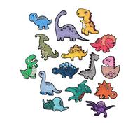 Kemuz 15 Pcs Parches Dinosaurios Termoadhesivos para Ropa, Pegatinas Bordados Infantiles con Plancha, Parches de Tela para Camisetas/Mochilas, DIY Regalos Niños - Incluye Astronauta y Cohete