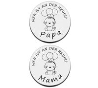 KEMUZ 1Pcs Nuevo Regalo de Papá Mamá Moneda de Decisión, Regalo Bebe, regalos de bautizo para niños y niñas, Un Regalo para Recién Nacidos y Madres Primerizas