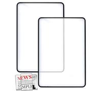 KEMUZ 2 lupa de lectura de página completa, lupa de lectura de mano, lupa grande, cristal de lectura de tarjetas de visita, adecuado para leer libros y periódicos