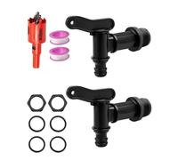 KEMUZ 2 Piezas Grifo de Agua de Lluvia, 3/4 Grifo Cubeta de Plástico, Grifos de Barril de Lluvia, con junta de contratuerca, cinta de sellado, grifos de plástico para jardinería cubo de lluvia
