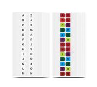 KEMUZ 20 Hojas de Pegatinas Alfabéticas A-Z | Adhesivos para Cuadernos, Oficina y Escuela | Juego Completo de Letras y Símbolos | Organiza Tus Documentos y Notas de Forma Divertida