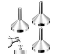 KEMUZ 3 Piezas Embudos Pequeños - Pequeños para Llenar Mini Botellas, Embudos de Llenado de Aluminio (Diámetro 1,8 cm) para Botellas, Cocina, Osméticos y Líquido