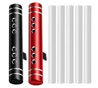 KEMUZ 7 Piezas Ambientador Aire Acondicionado, Difusor De Aluminio Para Ventilación De Coche, Con 5 Varillas Aromáticas, Distribución Automática De Aire Acondicionado,Ambientador Coche Nuevo