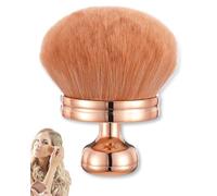 KEMUZ Brocha Corporal de Oro Rosa, Ovalada, con Cerdas de Fibra Sintética, para piernas, cuerpo y cara, cepillo suave para bronceador líquido y polvo, protector solar, autobronceador(74 mm)