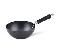 Ken Hom Mini Wok Acero Carbono Antiadherente, 20cm, Excellence, Sartén de Inducción/Compatible con Herramientas Metálicas, Apto Para Lavavajillas, 5 Años de Garantía, KH420001