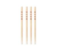 Ken Hom Juego de Palillos Bambú 26cm, Excellence, Set de 4 Pares de Palillos Chinos de Bambú Reutilizables, No Apto Para Lavavajillas
