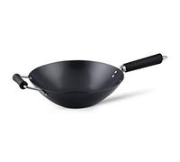 Ken Hom Wok Acero Carbono Antiadherente, 31cm, Excellence, Sartén de Inducción/Compatible con Herramientas Metálicas, Apto Para Lavavajillas, 5 Años de Garantía, KH431001