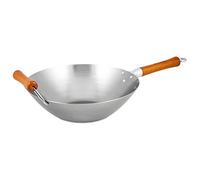 Ken Hom KH432003 Wok Acero Carbono Tradicional, 32cm, Excellence, Pentola a Induzione/Compatibile con Utensili in Metallo, No Apto Para Lavavajillas