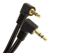 kenable 3,5 mm Dual Derecho ángulo Masculino Conector Jack a Conector Jack Estéreo Audio Cable 2 m [2 metros/2m]