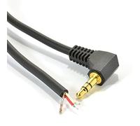 kenable 3,5 mm Estéreo Conector Jack Clavija a 3 Pértiga Soldar Bare Alambre Final Cable Oro 1 m [1 metros/1m]