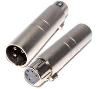 kenable 3 Pines Masculino XLR Pines a 5 Pines Femenino Agujeros DMX Clavija Adaptador [3 pin Male to 5 pin Female]