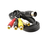 kenable 5 Pines DIN 18,5V Grado a 4 x RCA Fono Femenino Enchufes Rojo Cable 1,2 m [1.2 metros]