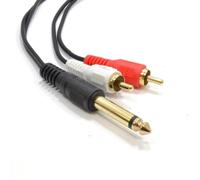 kenable 6,35 mm Mono Conector Jack Clavija a Fono RCA Clavijas Seleccionados Audio Cable 5 m [5 metros/5m]