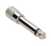 kenable Adaptador de Audio 3.5mm Hembra Estéreo a 6.35mm Macho Mono Jack - Cuerpo Metálico Niquelado para Mezcladoras y Equipos de Música Profesional