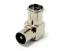 kenable Adaptador RF Acodado 90 Grados Macho a Hembra para Cable Coaxial de Antena TV - Diseño Metálico Robusto