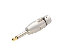 kenable Adaptador XLR hembra a conector jack de 6,35 mm con punta dorada mono