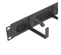 kenable Barra anillada 1U de la gestión del cable con 4 anillos y gabinete de datos del cepillo estante de 19 pulgadas